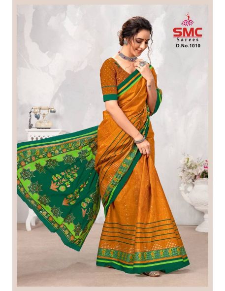 Smc Parvathi Casual Daily Wear Cotton Printed Latest Saree Collection